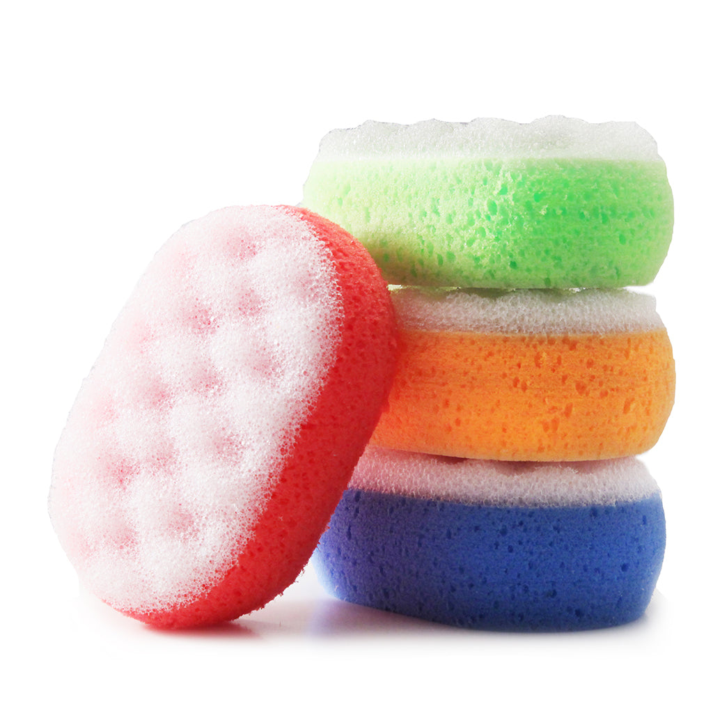 DUAL ACTION ENERGIZING BODY &amp; BATH SPONGE - ORANGE