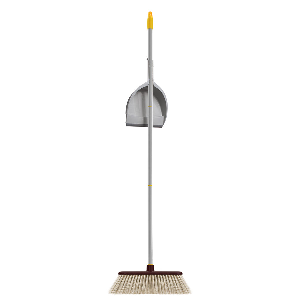 PARQUET EXTRA SOFT  BROOM WITH CLASSIC DUSTPAN AND 3 PIECE HANDLE